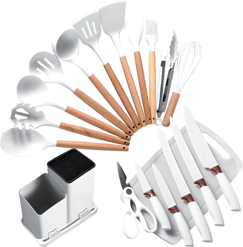 Knife utensil Set with Stand