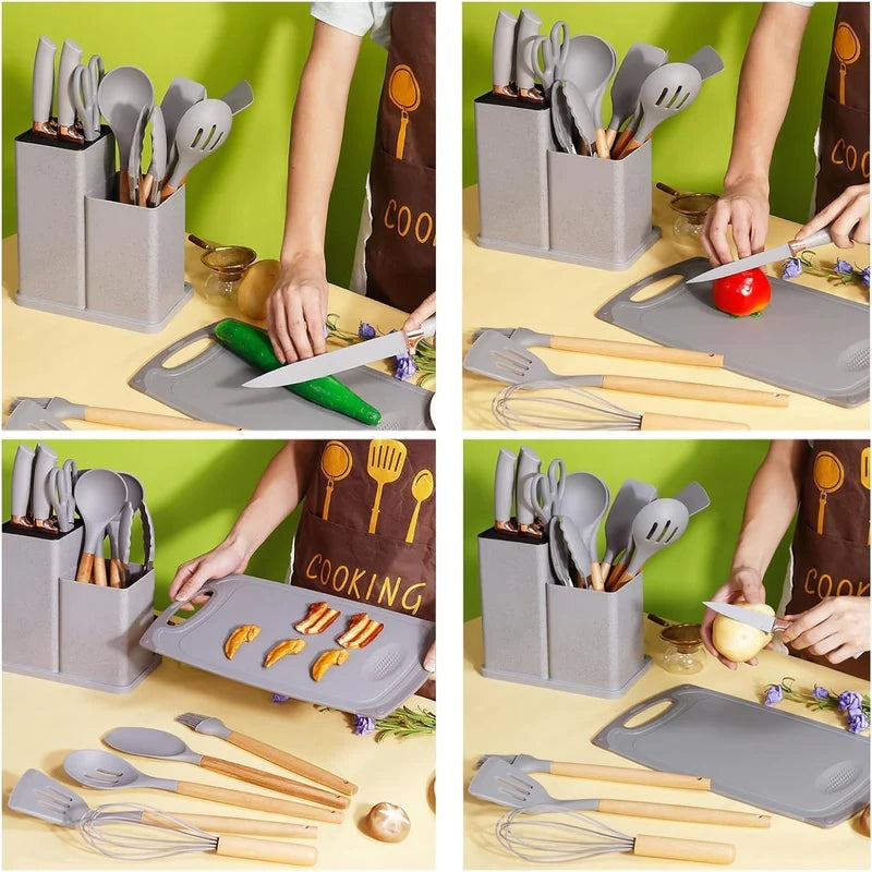 Knife  utensil Set with Stand