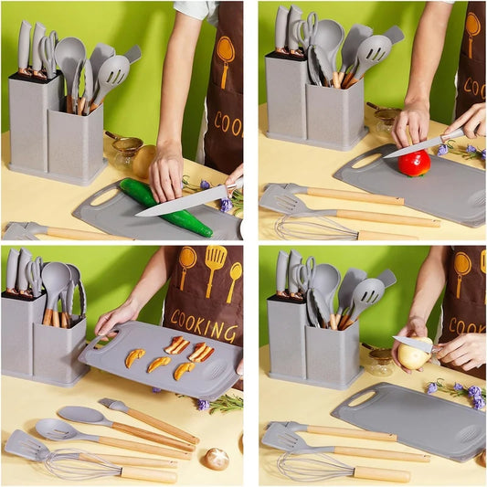 Knife  utensil Set with Stand